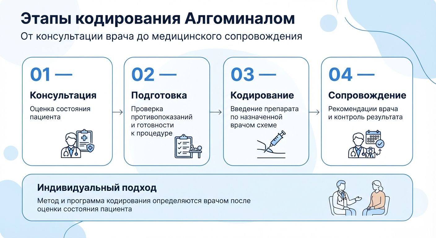 Кодирование препаратом «Алгоминал» в Севастополе инфографика